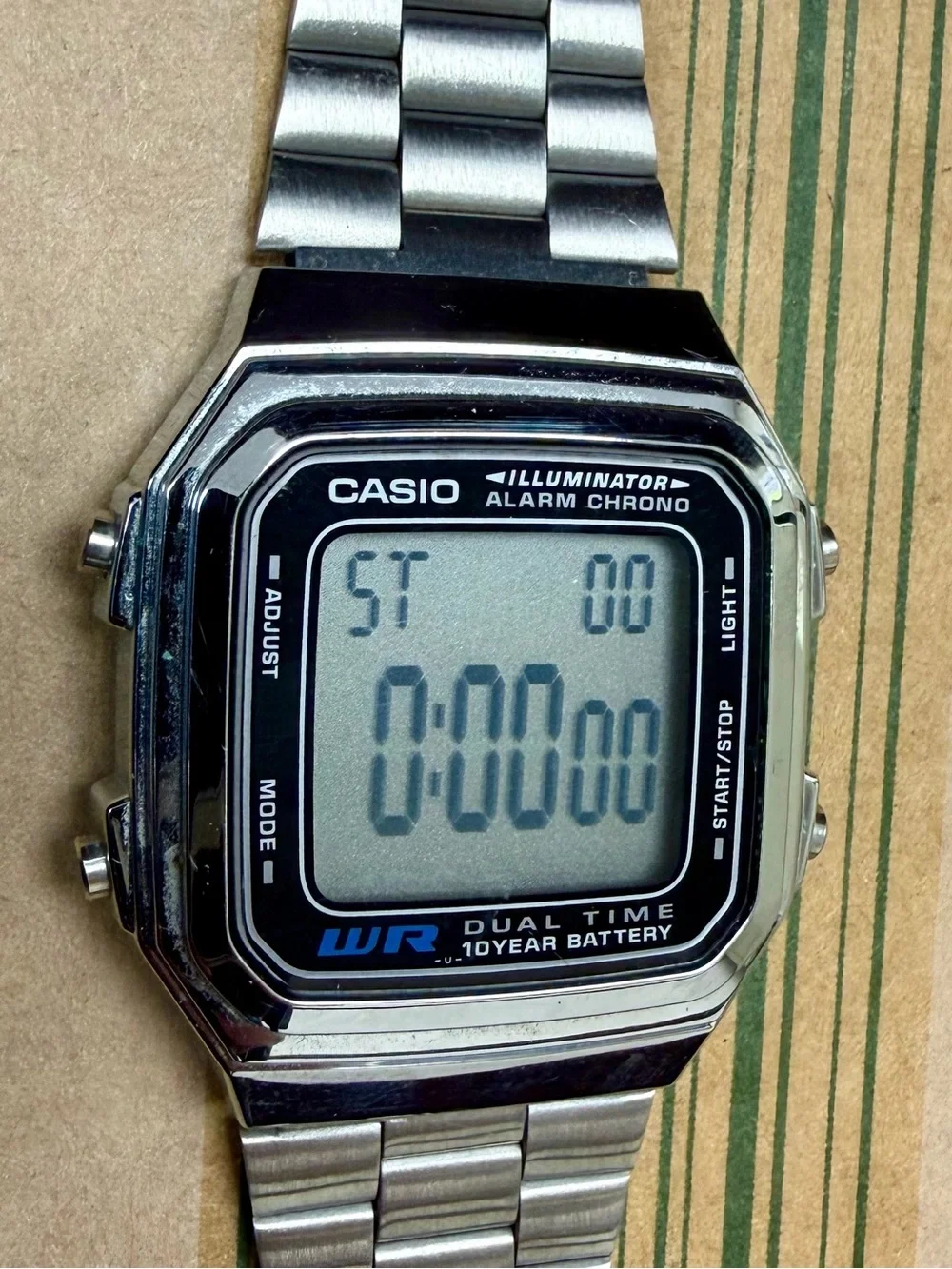 Vintage CASIO A178W Illuminator Digital Watch – Stainless Steel